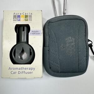 Aura Cacia Aromatherapy & Pads Car Diffuser and Aroma Tools Travel Case